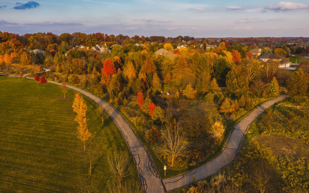 West Park, Carmel, Indiana during the Fall